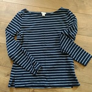 J. Crew striped boatneck top